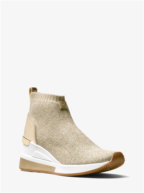 michael kors skyler bootie silver|michael kors wedge ankle boots.